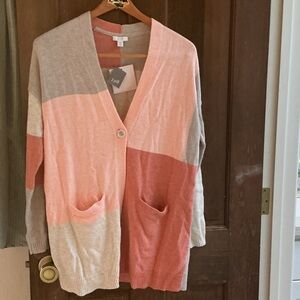 J.Jill Colorblock Cardigan Sweater